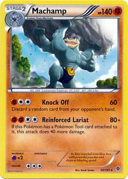 Pokemon Trading Card Game Machamp 50/101 Rare Black & White Plasma Blast