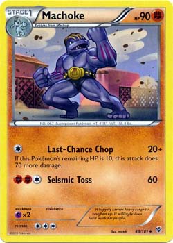Pokemon Trading Card Game Machoke 48/101 Uncommon Black & White Plasma Blast