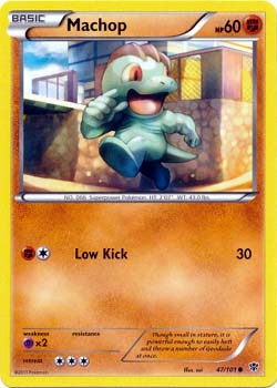 Pokemon Trading Card Game Machop 47/101  Common Black & White Plasma Blast