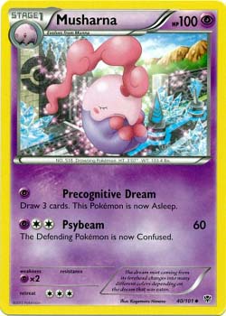 Pokemon Trading Card Game Musharna 40/101 Uncommon Black & White Plasma Blast