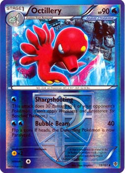 Pokemon Trading Card Game Octillery 19/101 Reverse Holo Uncommon Black & White Plasma Blast