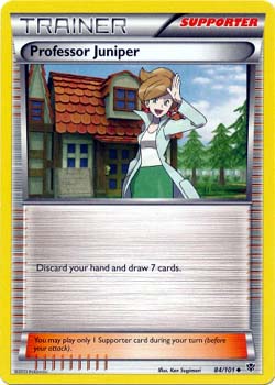 Pokemon Trading Card Game Professor Juniper 84/101 Uncommon Trainer Black & White Plasma Blast