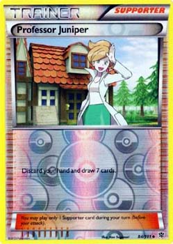 Pokemon Trading Card Game Professor Juniper 84/101 Reverse Holo Uncommon Trainer Black & White Plasma Blast