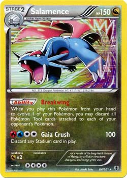 Pokemon Trading Card Game Salamence 64/101 Holo Rare Black & White Plasma Blast