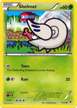 Pokemon Trading Card Game Shelmet 7/101  Common Black & White Plasma Blast