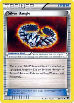 Pokemon Trading Card Game Silver Bangle 88/101 Uncommon Trainer Black & White Plasma Blast