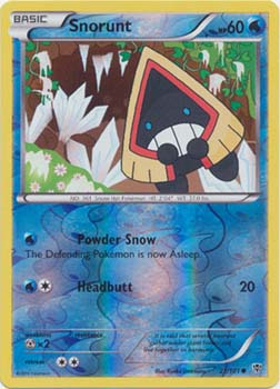 Pokemon Trading Card Game Snorunt 21/101 Reverse Holo Common Black & White Plasma Blast