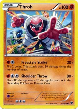 Pokemon Trading Card Game Throh 51/101  Common Black & White Plasma Blast