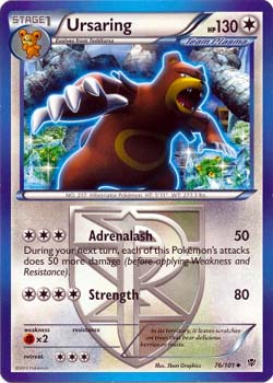 Pokemon Trading Card Game Ursaring 76/101 Uncommon Black & White Plasma Blast