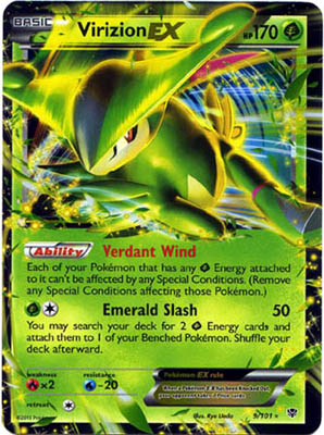 Pokemon Trading Card Game Virizion EX 9/101 Holo Rare Black & White Plasma Blast