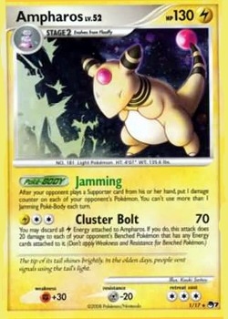 Pokemon POP Series 7 Promo Card Ampharos 1/17 Holo Rare