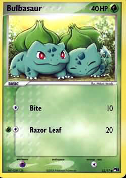 Pokemon POP Series 2 Promo Card Bulbasaur 12/17 Common
