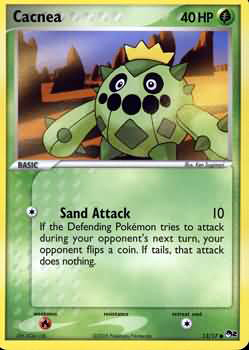 Pokemon POP Series 2 Promo Card Cacnea 13 Common