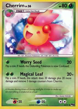 Pokemon POP Series 8 Promo Card Cherrim 6/17 Uncommon
