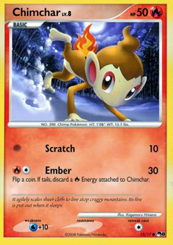 Pokemon POP Series 8 Promo Card Chimchar 12/17 Common