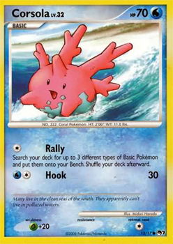 Pokemon POP Series 7 Promo Card Corsola 13/17 Common