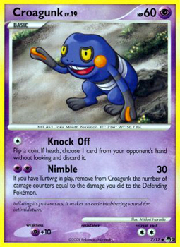 Pokemon POP Series 9 Promo Card Croagunk 7/17 Uncommon