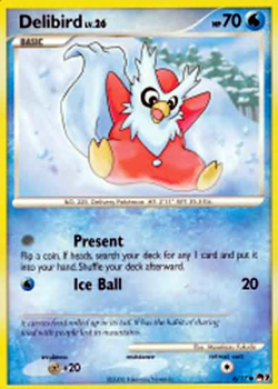 Pokemon POP Series 7 Promo Card Delibird 6/17 Uncommon