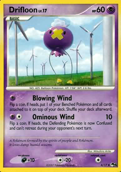 Pokemon POP Series 6 Promo Card Drifloon 6/17 Uncommon