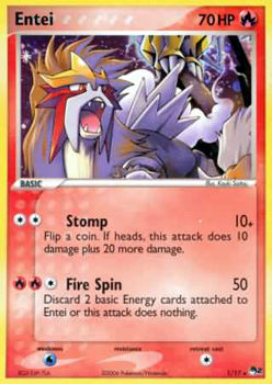 Pokemon POP Series 2 Promo Card Entei 1 Holo