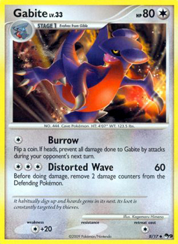 Pokemon POP Series 9 Promo Card Gabite 8/17 Uncommon