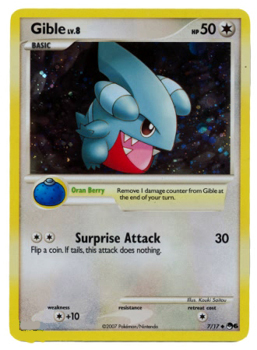 Pokemon POP Series 6 Promo Card Gible 7/17 Holo Uncommon