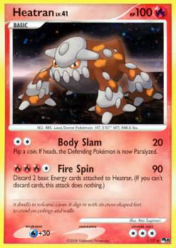 Pokemon POP Series 8 Promo Card Heatran 1/17 Holo Rare