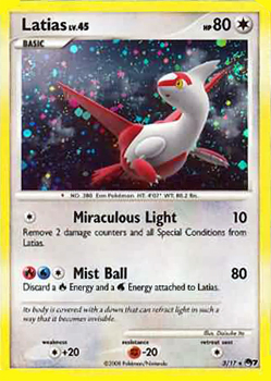 Pokemon POP Series 7 Promo Card Latias 3/17 Holo Rare