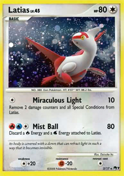 Pokemon POP Series 7 Promo Card Latias 3/17 Rare
