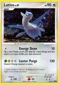 Pokemon POP Series 7 Promo Card Latios 4/17 Rare