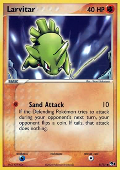 Pokemon POP Series 1 Promo Card Larvitar 11/17 Common 