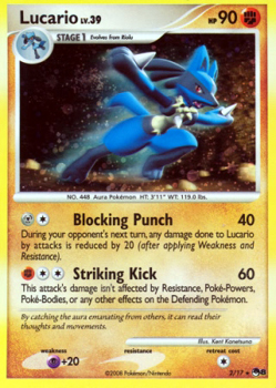 Pokemon POP Series 8 Promo Card Lucario 2/17 Holo Rare