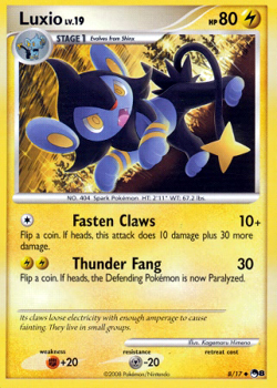 Pokemon POP Series 8 Promo Card Luxio 8/17 Uncommon