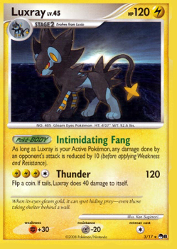 Pokemon POP Series 8 Promo Card Luxray 3/17 Holo Rare