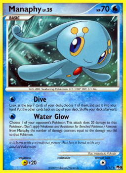 Pokemon POP Series 9 Promo Card Manaphy 2/17 Rare