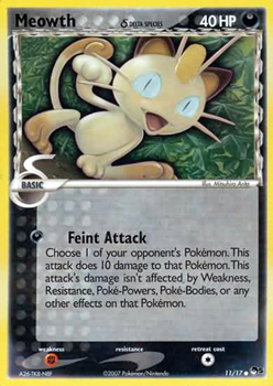 Pokemon POP Series 5 Promo Card Meowth 11/17 Common