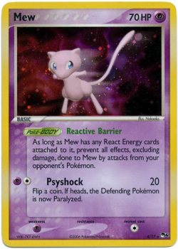 Pokemon POP Series 4 Promo Card Mew 4/17 Holo Rare