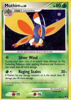Pokemon POP Series 7 Promo Card Mothim 5/17 Rare