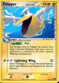 Pokemon POP Series 5 Promo Card Pelipper 14/17 Common