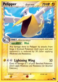 Pokemon POP Series 5 Promo Card Pelipper 14/17 Holo Rare
