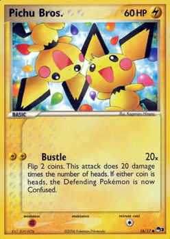 Pokemon POP Series 3 Promo Card Pichu Bros. 16/17 Common