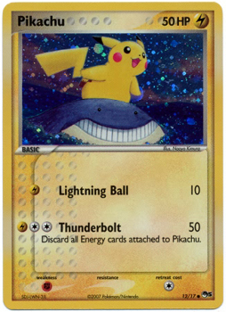 Pokemon POP Series 5 Promo Card Pikachu 12/17 Common