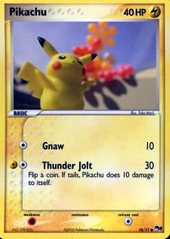 Pokemon POP Series 2 Promo Card Pikachu 16 Common