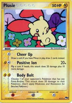 POP Series 3 Promo Card Plusle 5/17 Holo Rare