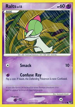 Pokemon POP Series 7 Promo Card Ralts 15/17 Common