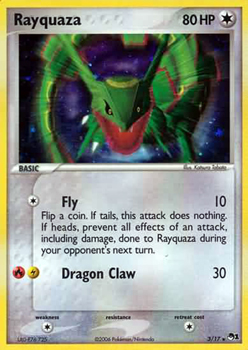 Pokemon POP Series 1 Promo Card Rayquaza 3/17 Holo