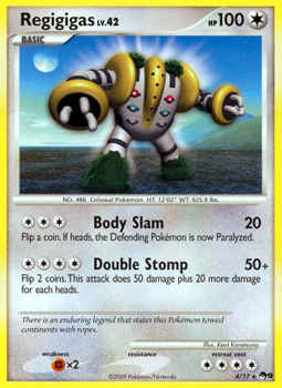 Pokemon POP Series 9 Promo Card Regigigas 4/17 Holo Rare