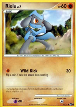 Pokemon POP Series 6 Promo Card Riolu 8/17 Uncommon