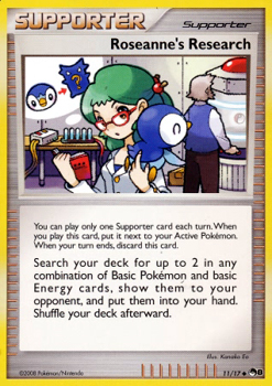 Pokemon POP Series 8 Promo Card Roseanne's Research 11/17 Uncommon