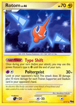 Pokemon POP Series 9 Promo Card Rotom 5/17 Rare